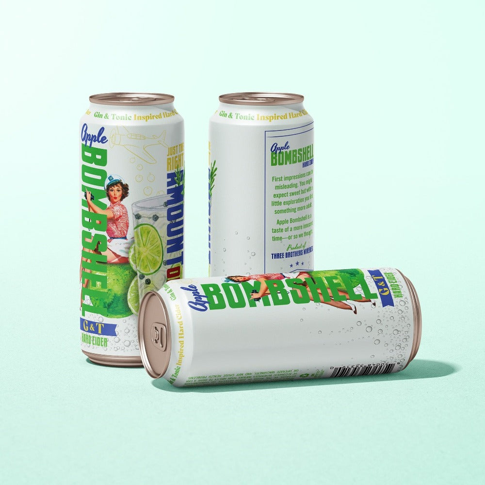 Gin & Tonic Hard Cider 4Pack Three Brothers Wineries and Estates