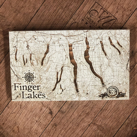 Fire & Pine Finger Lakes Map - Three Brothers Wineries and Estates