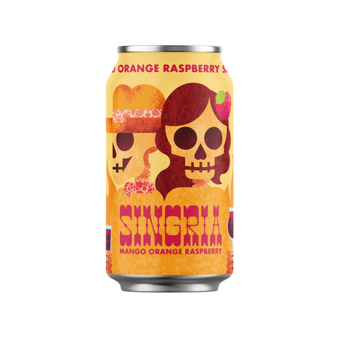 Single can of Singria Mango Orange Raspberry