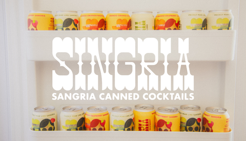 fridge full of ready to drink sangria cocktail 