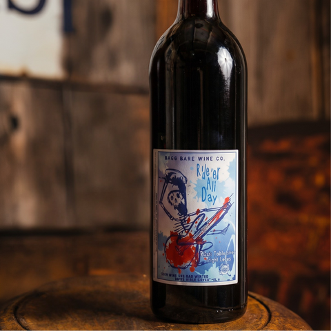 bottle of Bagg Dare Wine Co. Ride'er All Day blush table wine